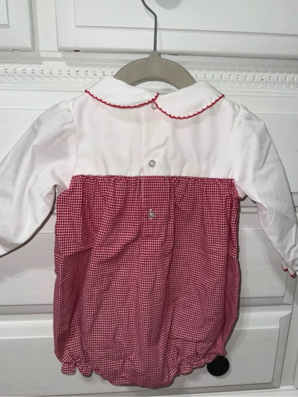 Petit Ami Christmas Santa Bubble Romper – 6M